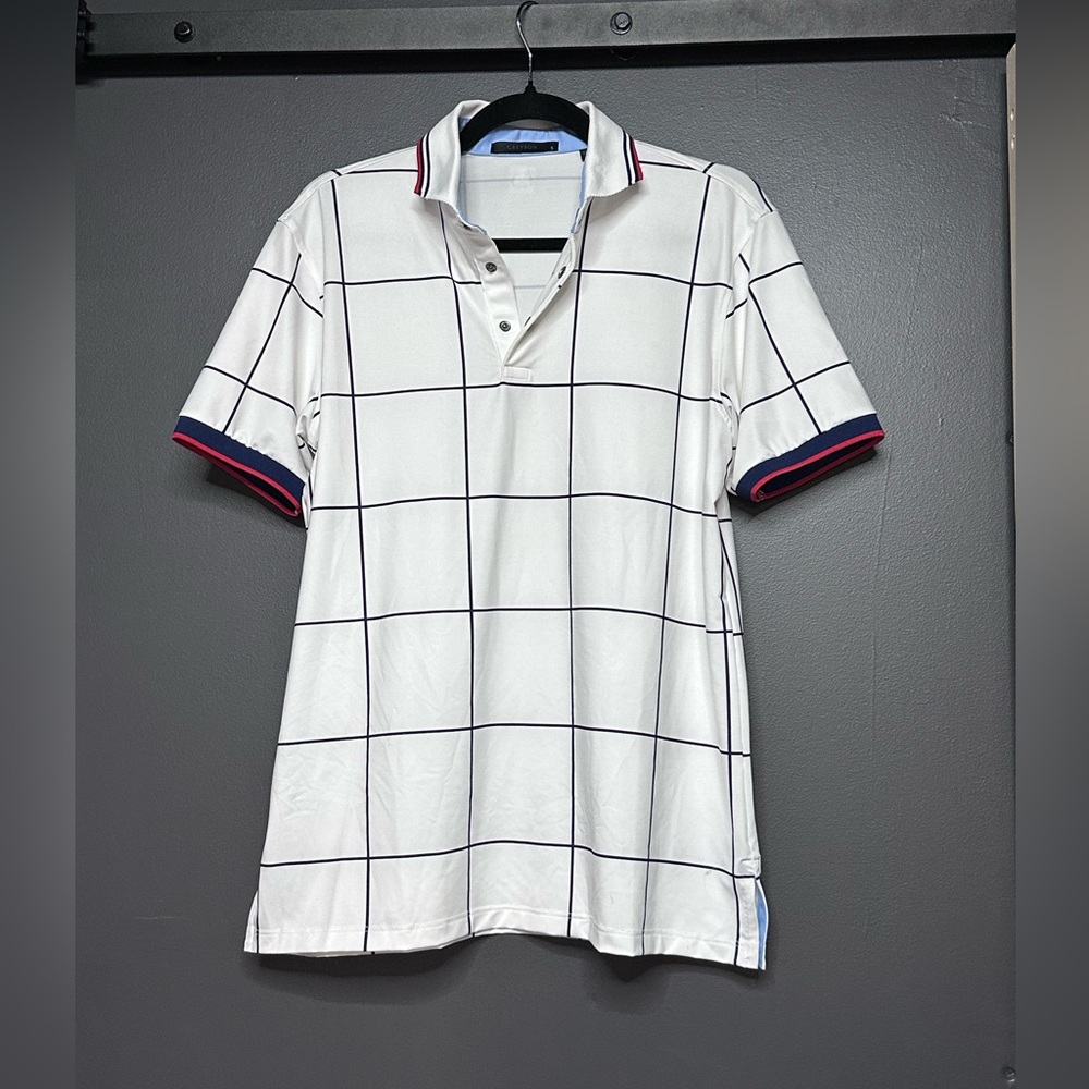 NWOT Greyson Windowpane Polo S
